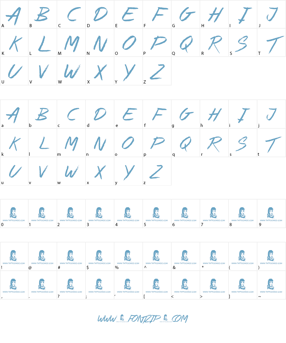 Alley Cat Font Character